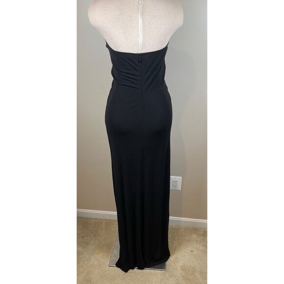 Christopher Esber Arced Palm Strapless Black Maxi Dress Size 6 - Picture 9 of 11